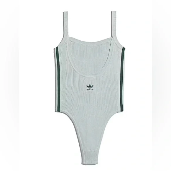 Adidas x Ivy Park Knit Tank Green Bodysuit NWOT - Picture 5 of 7